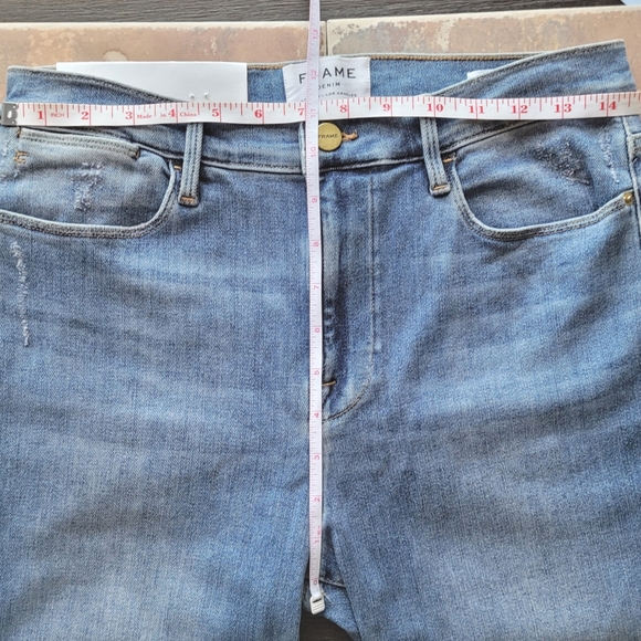 FRAME denim Le High Rise Skinny Crop Jeans 31 Amal NEW imperfect - Picture 9 of 11